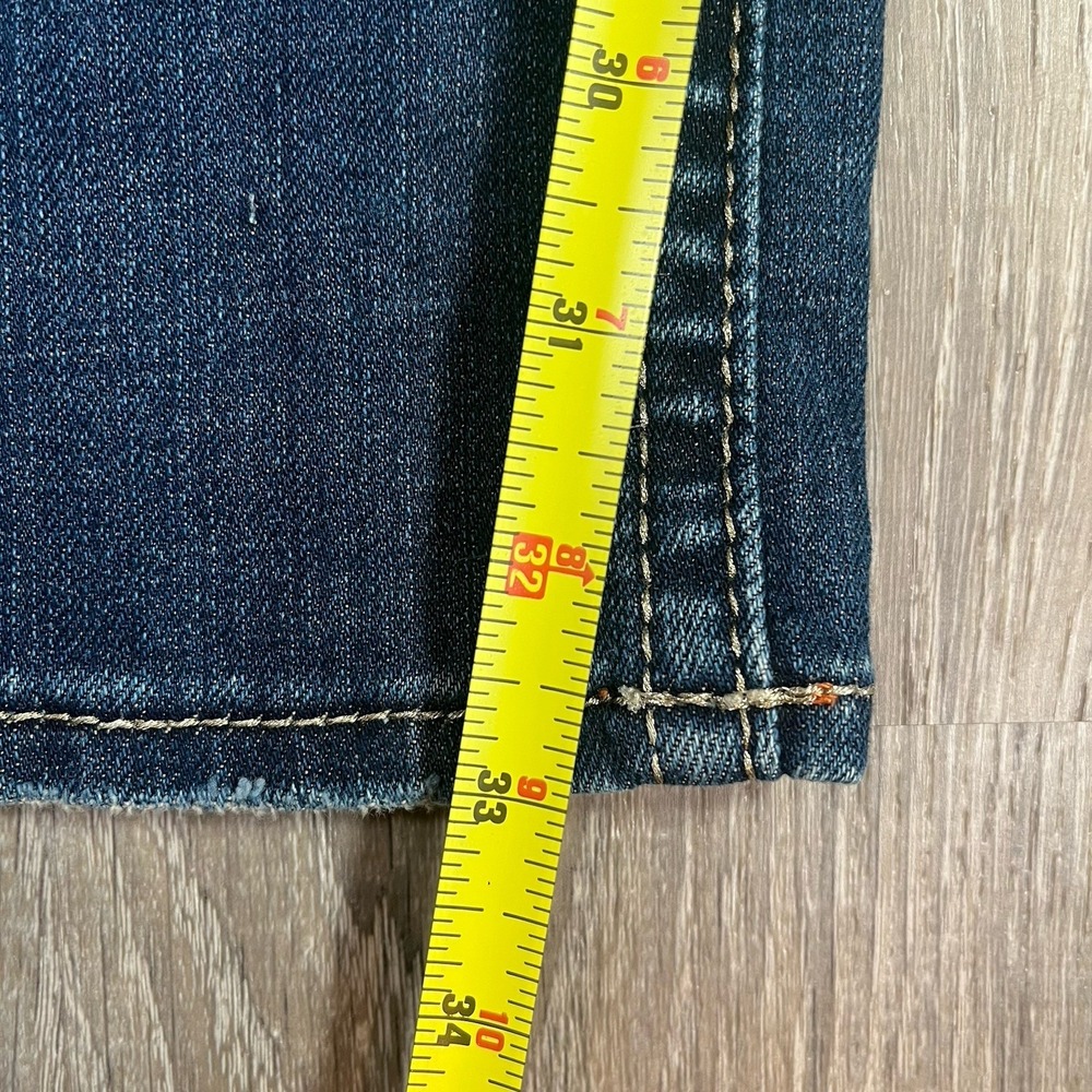 Rock Revival Embellished Rhinestone Low Rise Straight Leg Jeans Size 26 - Picture 11 of 12